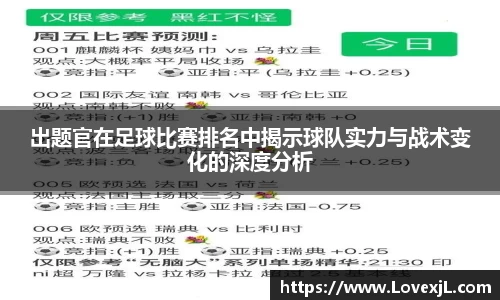 出题官在足球比赛排名中揭示球队实力与战术变化的深度分析